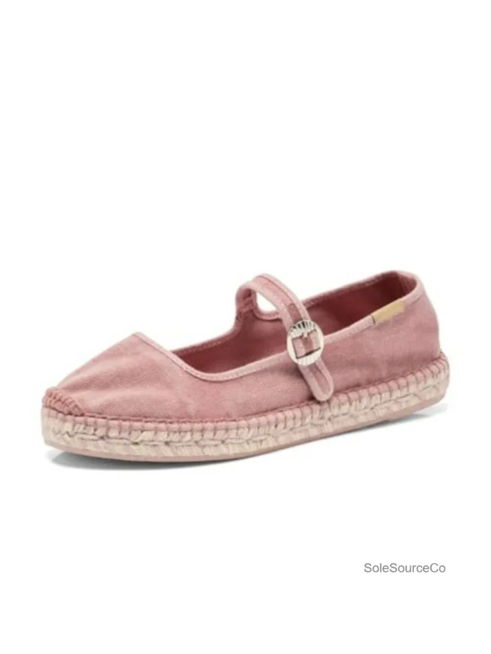 Women's Platform Espadrille Mary Jane Flats - Adjustable Buckle, Rubber Sole